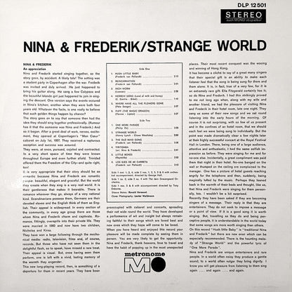 Nina & Frederik - Strange World (LP) 41070 Vinyl LP Vinyl Goed / Hoes Goed