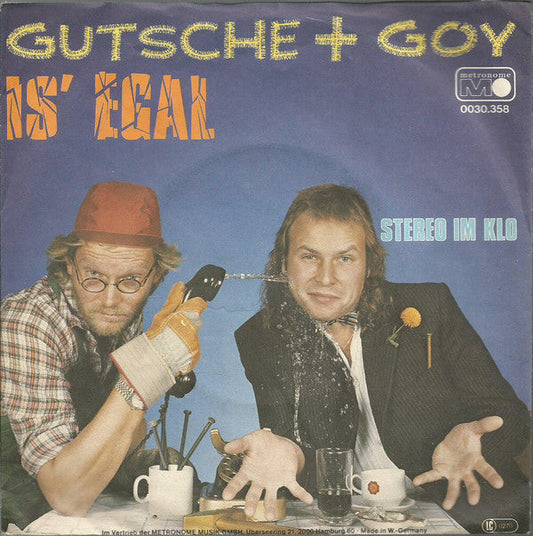 Gutsche + Goy - Is' Egal Vinyl Singles Vinyl Zeer Goed / Hoesje Goed "VINYLSINGLES.NL"