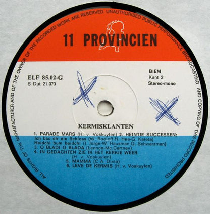 Kermisklanten - Kermisklanken Van De Kermisklanten (LP) 41221 Vinyl LP Vinyl Goed / Hoes Goed