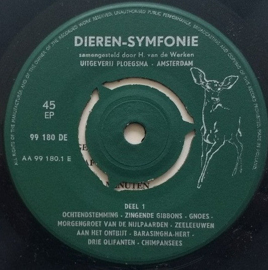 H. van de Werken - Dieren Symfonie Vinyl Singles Vinyl Zeer Goed / Hoesje Generic "VINYLSINGLES.NL"