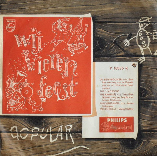 Various - Wij Vieren Feest No. 1 (10") 50532 Vinyl LP 10" Vinyl Goed / Hoes Goed