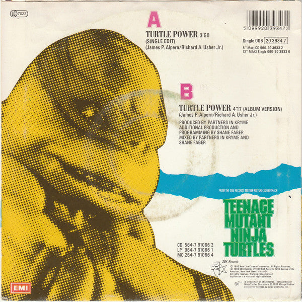 Partners In Kryme - Turtle Power 20217 Vinyl Singles Vinyl Goed / Hoes Goed