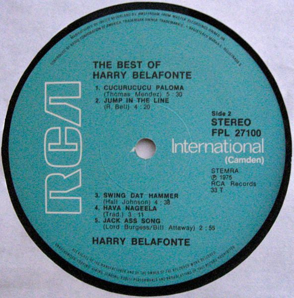 Harry Belafonte - The Best Of Harry Belafonte (LP) Vinyl LP Dubbel Vinyl Zeer Goed / Hoesje Goed "VINYLSINGLES.NL"