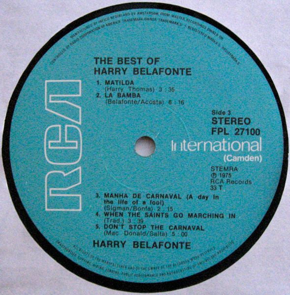 Harry Belafonte - The Best Of Harry Belafonte (LP) Vinyl LP Dubbel Vinyl Zeer Goed / Hoesje Goed "VINYLSINGLES.NL"