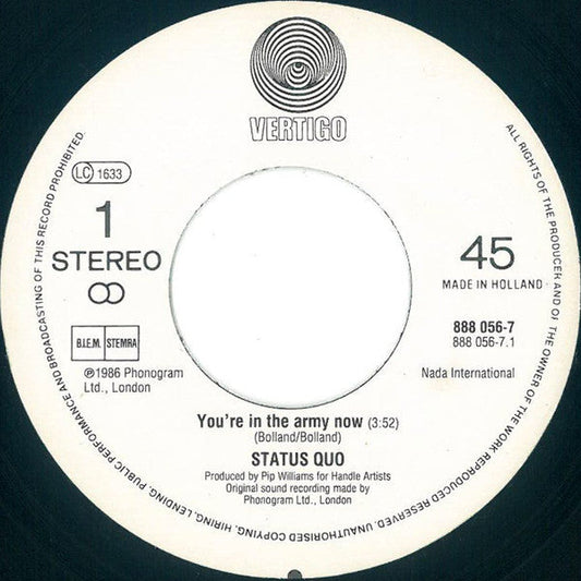 Status Quo - In The Army Now 41895 Vinyl Singles Vinyl Goed / Hoes Generic