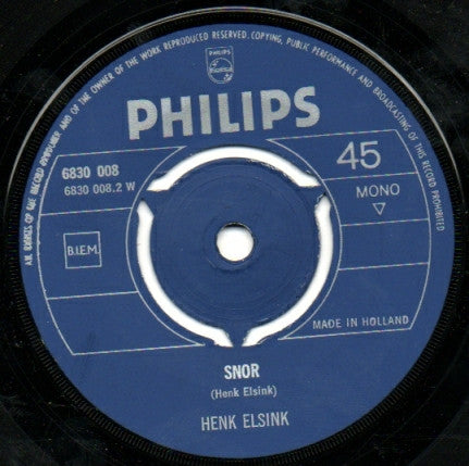 Henk Elsink ‎- Uit Is Een Campagne Die Klinkt Vinyl Singles Vinyl Zeer Goed / Hoesje Generic "VINYLSINGLES.NL"
