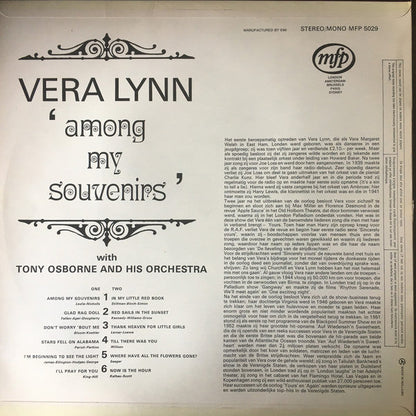 Vera Lynn With Tony Osborne And His Orchestra - Among My Souvenirs (LP) 46990 Vinyl LP Vinyl Goed / Hoes Goed