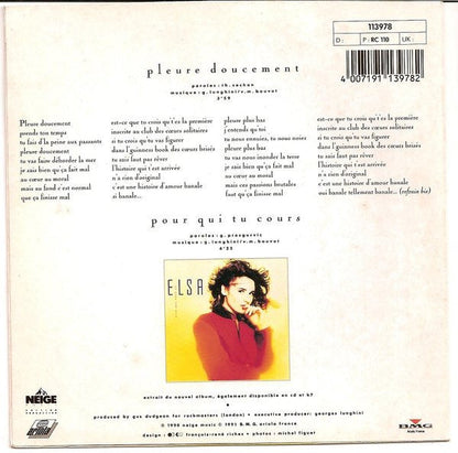 Elsa - Pleure Doucement Vinyl Singles Vinyl Zeer Goed / Hoesje Goed "VINYLSINGLES.NL"