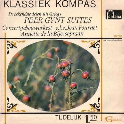 Concertgebouworkest, Jean Fournet, Annette de la Bije - Peer Gynt Suites Vinyl Singles EP Vinyl Zeer Goed / Hoesje Goed "VINYLSINGLES.NL"
