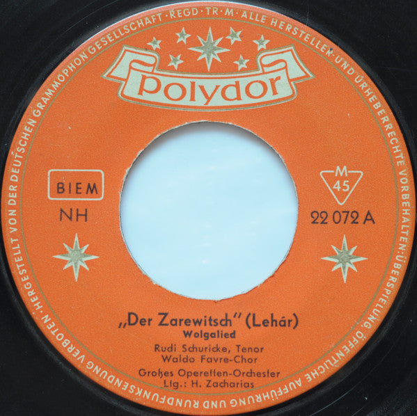 Rudi Schuricke - Der Zarewitsch 39868 Vinyl Singles Vinyl Goed / Hoes Generic