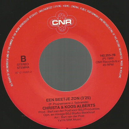 Koos Alberts - Nog Vele Jaren 33257 Vinyl Singles Vinyl Goed / Hoes Goed