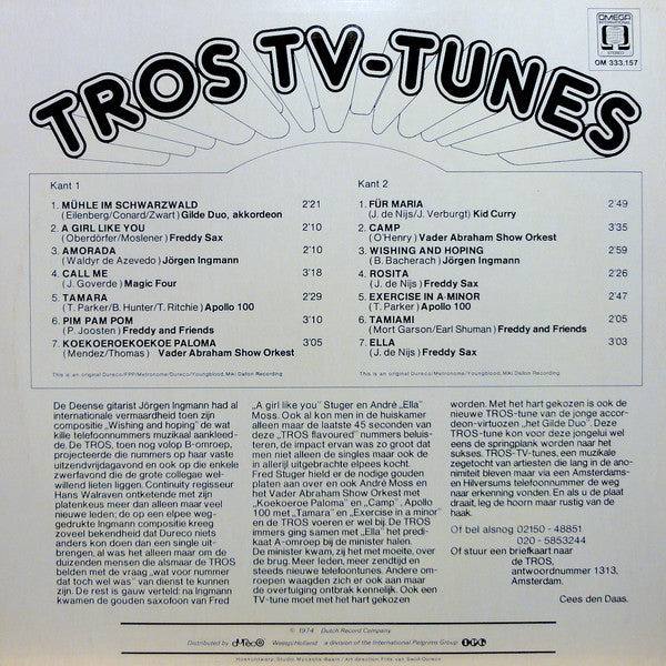 Various - Tros T.V. Tunes (LP) 42692 Vinyl LP Vinyl Goed / Hoes Goed