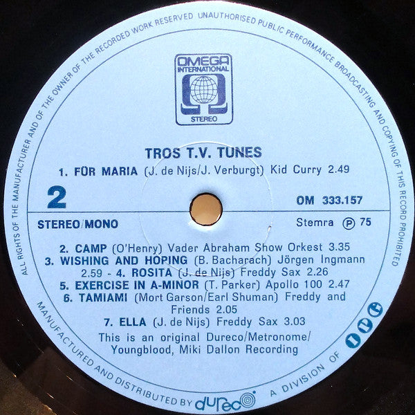Various - Tros T.V. Tunes (LP) 42692 Vinyl LP Vinyl Goed / Hoes Goed