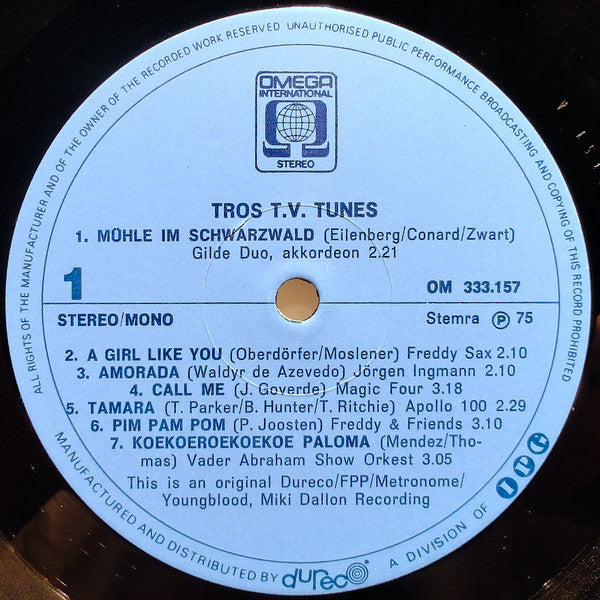 Various - Tros T.V. Tunes (LP) 42692 Vinyl LP Vinyl Goed / Hoes Goed