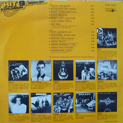 Various - Hit Explosion 9 (LP) 47003 Vinyl LP Vinyl Goed / Hoes Goed