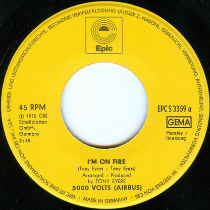 5000 Volts - I'm On Fire 30084 Vinyl Singles Vinyl Goed / Hoes Goed