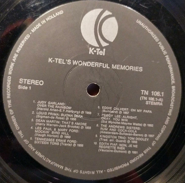 Various - 40 Wonderful Memories (LP) Vinyl LP Dubbel Vinyl Goed / Hoes Goed