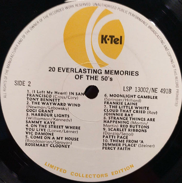 Various - 40 Wonderful Memories (LP) Vinyl LP Dubbel Vinyl Goed / Hoes Goed