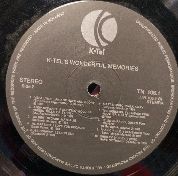 Various - 40 Wonderful Memories (LP) Vinyl LP Dubbel Vinyl Goed / Hoes Goed