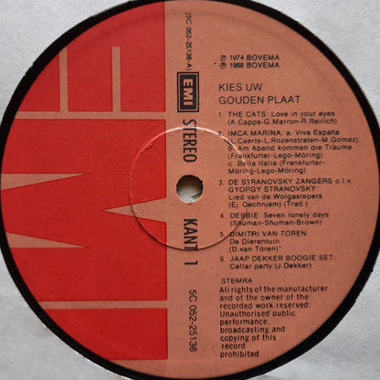 Various - Kies Uw Gouden Plaat (LP) 41371 Vinyl LP Vinyl Goed / Hoes Goed