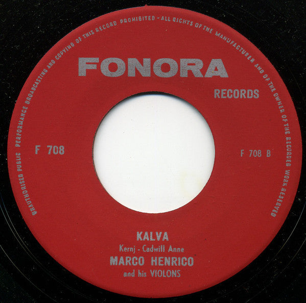Marco Henrico - Tawa 19836 Vinyl Singles Vinyl Goed / Hoes Goed
