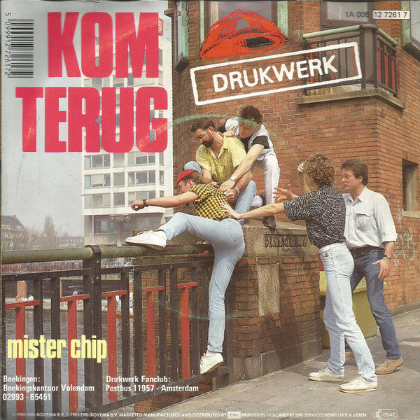 Drukwerk - Kom Terug Vinyl Singles Vinyl Zeer Goed / Hoesje Goed "VINYLSINGLES.NL"