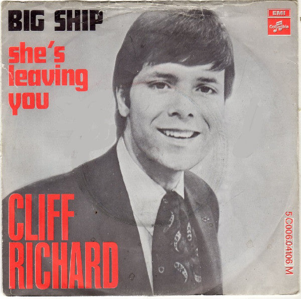 Cliff Richard - Big Ship Vinyl Singles Vinyl Zeer Goed / Hoesje Goed "VINYLSINGLES.NL"