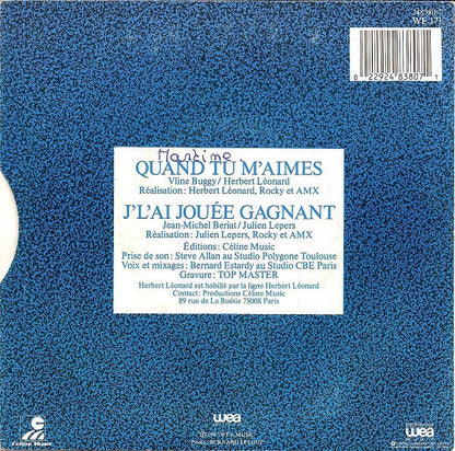 Herbert Léonard - Quand Tu M'aimes Vinyl Singles Vinyl Zeer Goed / Hoesje Goed "VINYLSINGLES.NL"