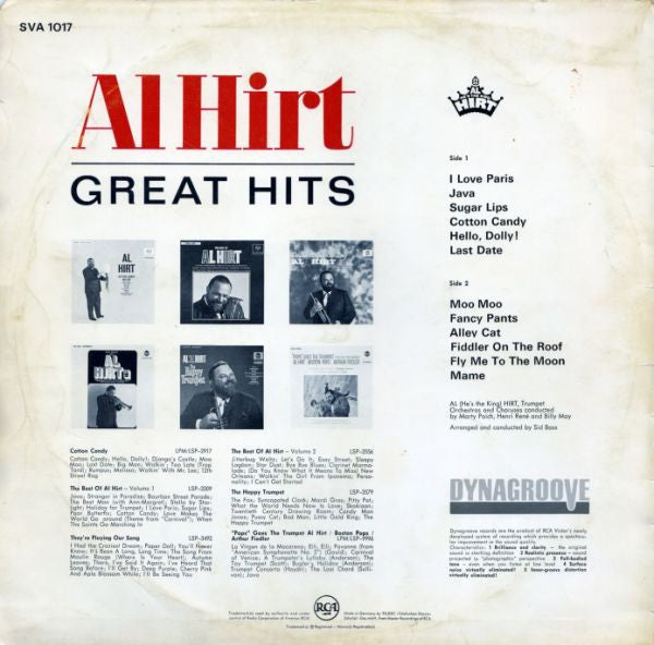 Al Hirt - Great Hits (LP) Vinyl LP Vinyl Zeer Goed / Hoesje Goed "VINYLSINGLES.NL"