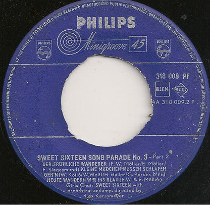 Sweet Sixteen - Sweet Sixteen Song Parade No. 3 38224 Vinyl Singles Vinyl Goed / Hoes Goed