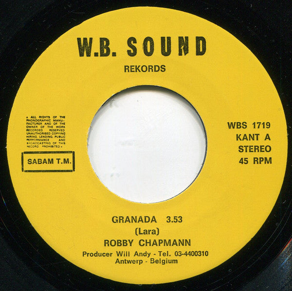 Robby Chapmann - Granada 16789 Vinyl Singles Vinyl Goed / Hoes Goed