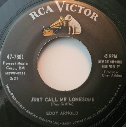 Eddy Arnold - Just Call Me Lonesome Vinyl Singles Vinyl Zeer Goed / Hoesje Generic "VINYLSINGLES.NL"