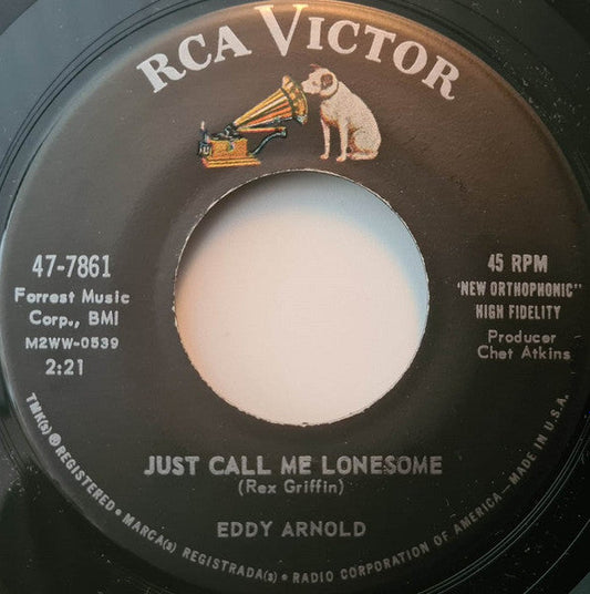 Eddy Arnold - Just Call Me Lonesome Vinyl Singles Vinyl Zeer Goed / Hoesje Generic "VINYLSINGLES.NL"