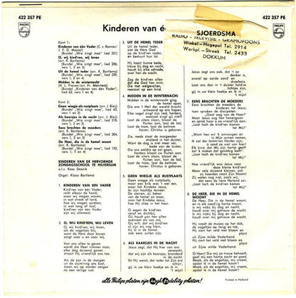 Hervormde Zondagsschool Hilversum - Kinderen Van Een Vader Vinyl Singles EP Vinyl Zeer Goed / Hoesje Goed "VINYLSINGLES.NL"