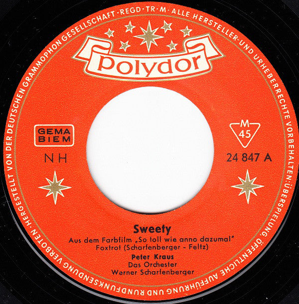 Peter Kraus - Sweety 30070 Vinyl Singles Vinyl Goed / Hoes Generic
