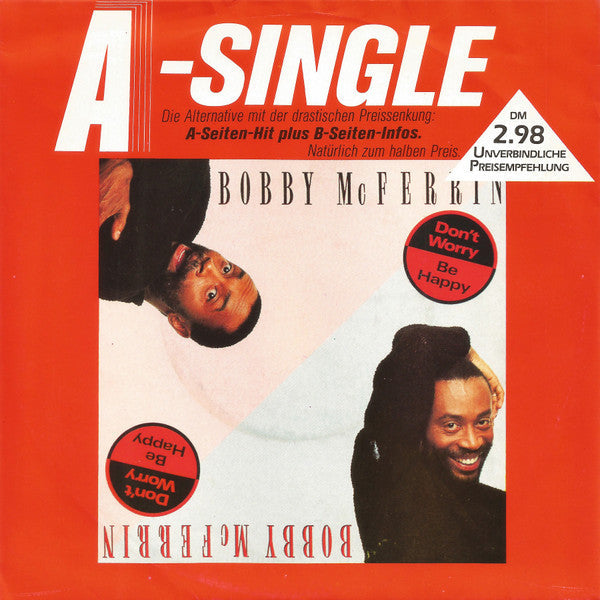 Bobby McFerrin - Don't Worry, Be Happy Vinyl Singles Vinyl Zeer Goed / Hoesje Goed "VINYLSINGLES.NL"