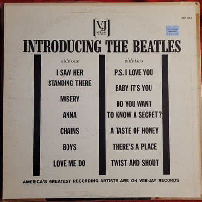 Beatles - Introducing... The Beatles (LP) Vinyl LP Vinyl Zeer Goed / Hoesje Goed "VINYLSINGLES.NL"
