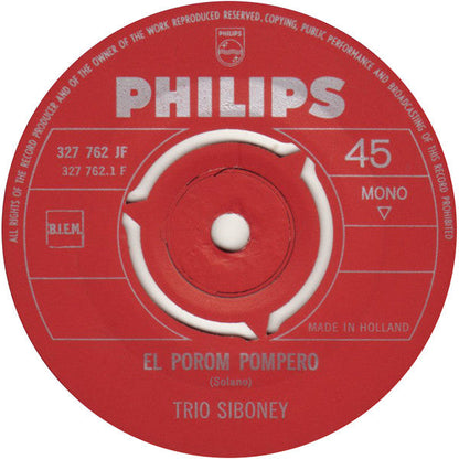 Trio Siboney - El Porom Pompero 29958 Vinyl Singles Vinyl Goed / Hoes Redelijk