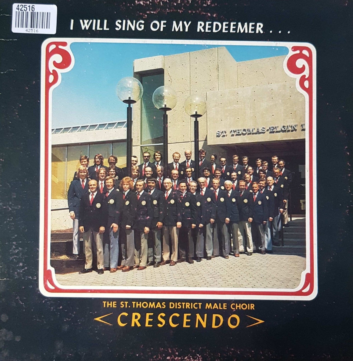 St. Thomas District Male Choir, "Crescendo" - I Will Sing Of My Redeemer (LP) 42516 Vinyl LP Vinyl Goed / Hoes Goed