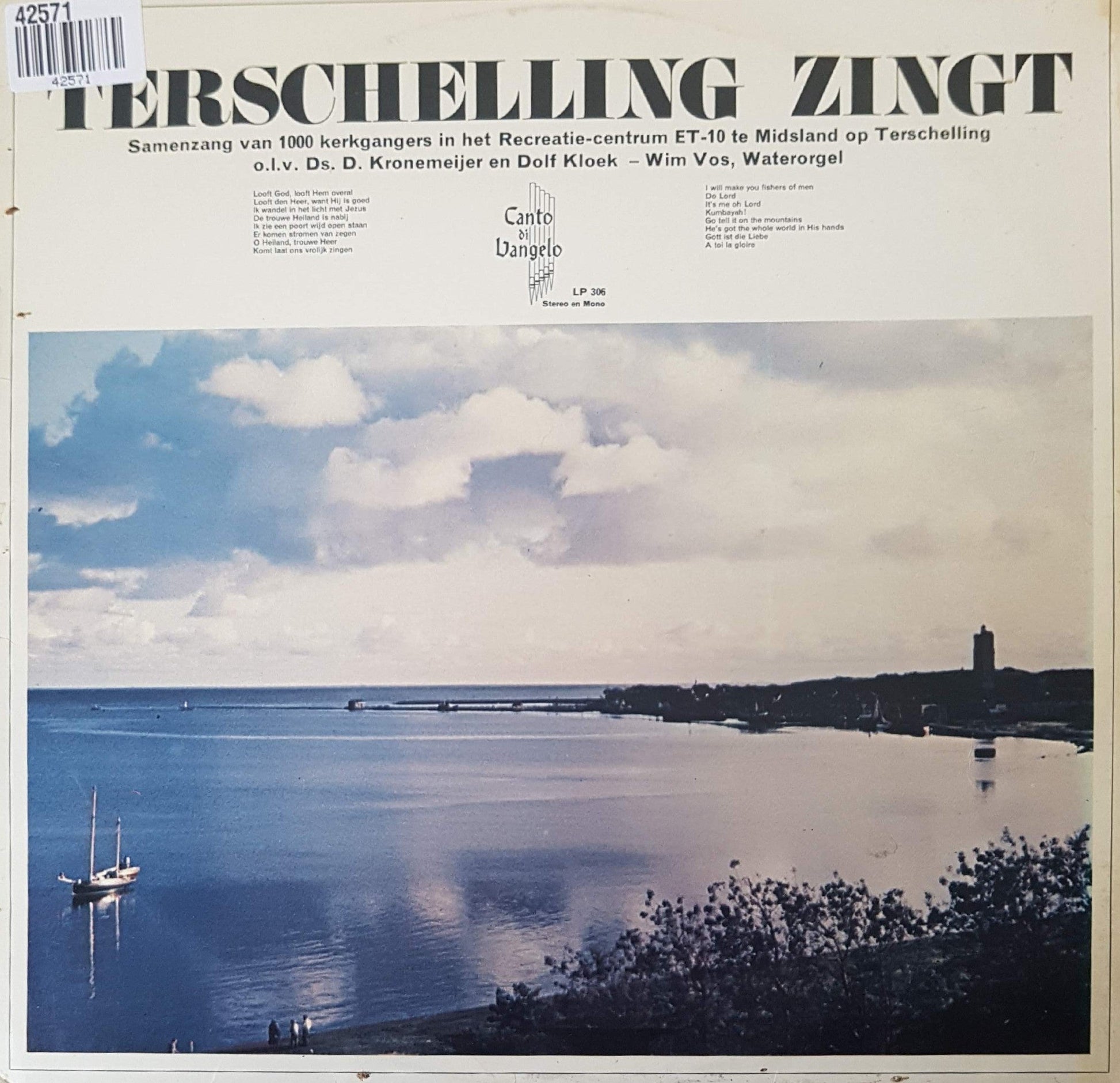 1000 Kerkgangers - Terschelling Zingt (LP) 42571 Vinyl LP Vinyl Goed / Hoes Goed