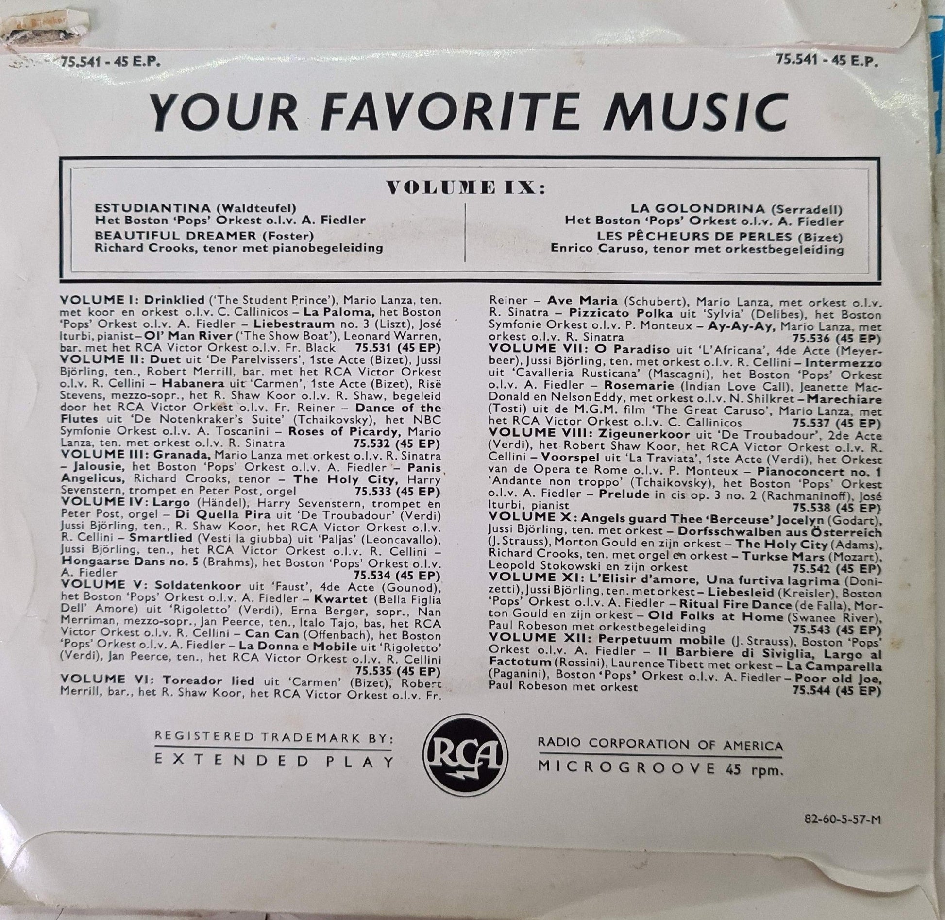 Your Favorite Music - Volume IX 05661 Vinyl Singles EP Vinyl Goed / Hoes Goed
