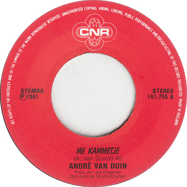 André van Duin / Jut & Jul Me Kammetje / Ik Heb 'M Nog Wel Vinyl Singles Vinyl Zeer Goed / Hoesje Generic "VINYLSINGLES.NL"
