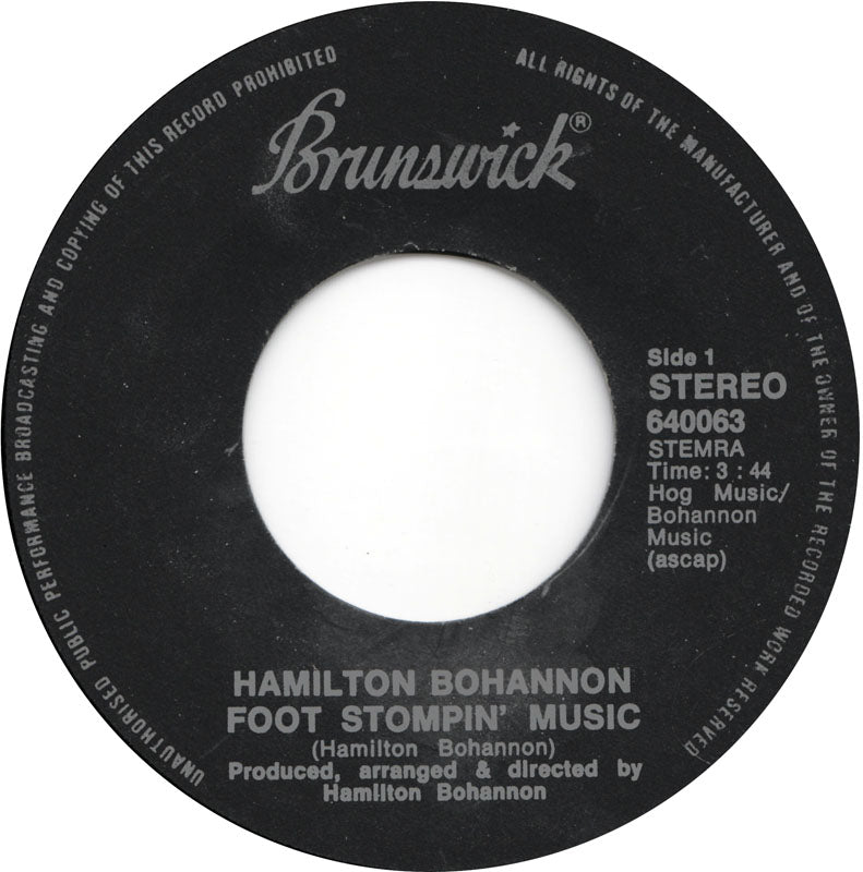 Bohannon - Foot Stompin Music Vinyl Singles Vinyl Zeer Goed / Hoesje Goed "VINYLSINGLES.NL"