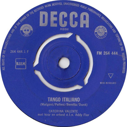 Caterina Valente - Tango Italiano Vinyl Singles Vinyl Zeer Goed / Hoesje Generic "VINYLSINGLES.NL"