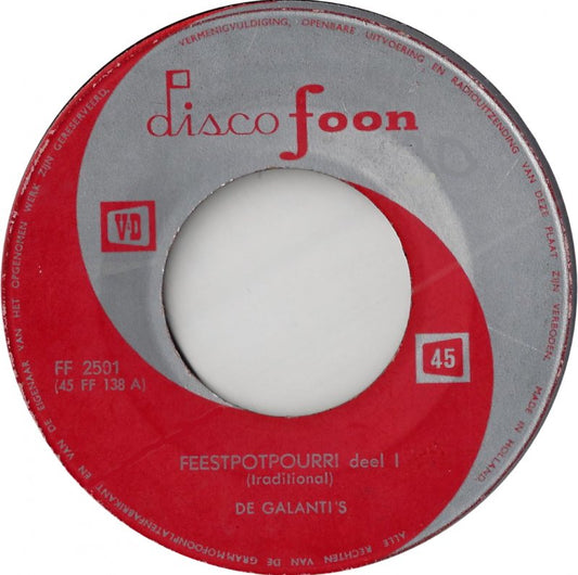 Galanti's - Feestpotourri Vinyl Singles Vinyl Zeer Goed / Hoesje Generic "VINYLSINGLES.NL"