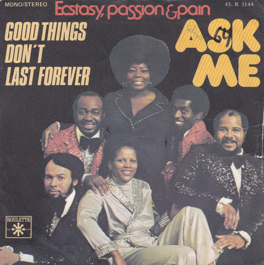 Ecstasy, Passion & Pain - Ask Me Vinyl Singles Vinyl Zeer Goed / Hoesje Goed "VINYLSINGLES.NL"