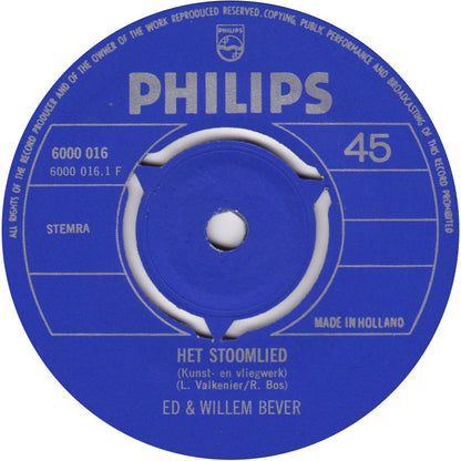 Ed + Willem Bever - Het Stoomlied Vinyl Singles Vinyl Zeer Goed / Hoesje Generic "VINYLSINGLES.NL"