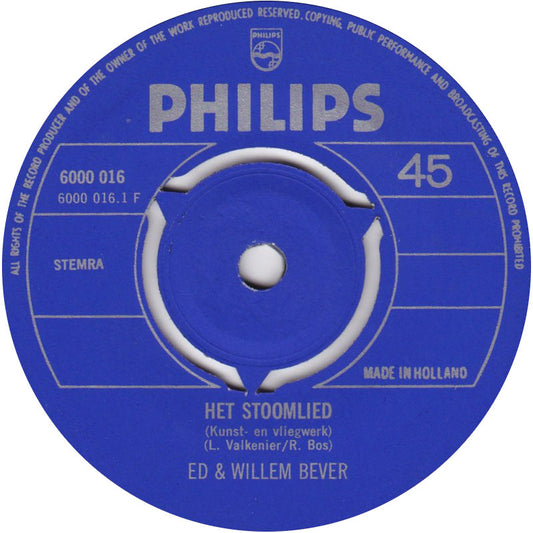 Ed + Willem Bever - Het Stoomlied Vinyl Singles Vinyl Zeer Goed / Hoesje Generic "VINYLSINGLES.NL"