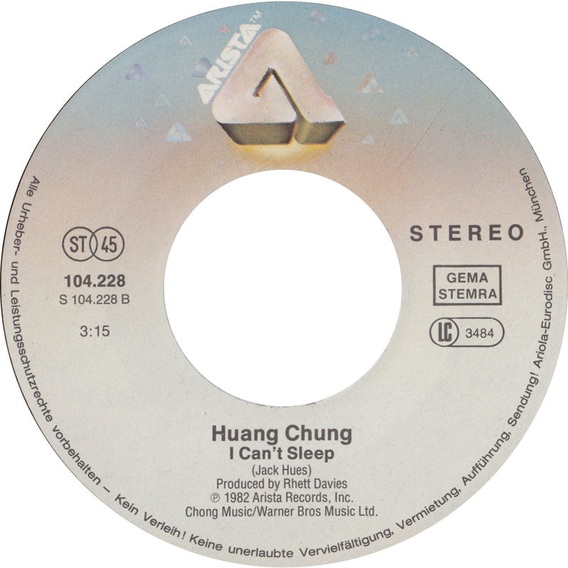 Huang Chung - Ti Na Na Vinyl Singles Vinyl Zeer Goed / Hoesje Goed "VINYLSINGLES.NL"