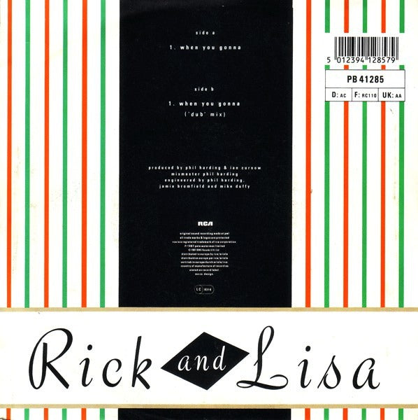 Rick And Lisa - When You Gonna 11996 Vinyl Singles Vinyl Goed / Hoes Goed